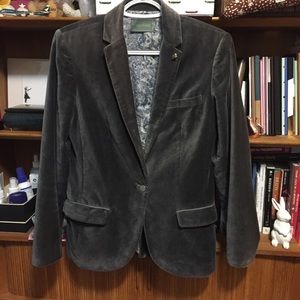 Zadig & Voltaire Gray Velvet Blazer